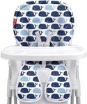 Mamatepe Baby High Chair Cover Replacement, Blue Whale