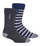 HEAT HOLDERS - 2 Pack Mens Bed Socks | Warm Thermal Winter Socks for Sleeping (6-11, Lumi)