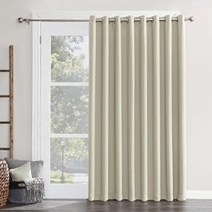 Sun Zero Easton Extra-Wide Blackout Grommet Sliding Patio Door Curtain Panel