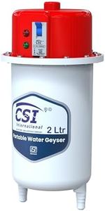 CSI INTERNATIONAL Instant Water Geyser 2 Liter, Portable Electric Water Heater with Auto Cut Off, Durable ABS Plastic Body, Fast Heating, Ideal for Home, Office, Kitchen & Restaurant