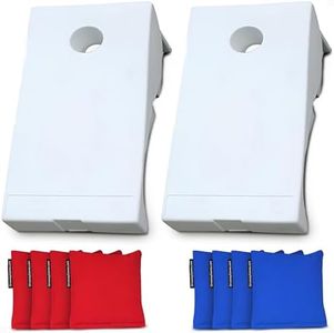 Driveway Games All Weather Cornhole Set. Regulation Corn Toss Boards & Bean Bags. Family Outdoor Lawn Yard Game