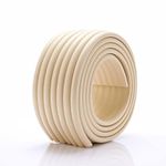 Mockery Baby Proofing Safety Corner Guards 2M Rubber Edge Protectors Sets Extra Thick Foam Bumper Soft Strip Cushion for Furniture Desk Table Step Fireplace Windowsill, Anti-Collision Strip (Cream)