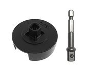 Power Adapter Compatible With Sentro Knitting Machine,Crank Handle Adapter For Knitting,Adapter With Hex Steel Bit Compatible With Sentro 48/40/22 and Jamit,Screwdriver Attachment for Knitting (Black)