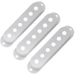 Musiclily Pro 52.5mm Plastic Single Coil Pickup Covers Set for USA/Mexican Strat ST Style Electric Guitar, White (Set of 3)