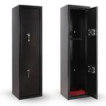 Gun Cabinet Lockable 3 or 6 Gun Safe Rifle Firearm Steel Cabinet Safe BS7558/92 Police Approved (6 Gun Cabinet)