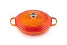 Le Creuset Enameled Cast Iron Signature Braiser, 3.5 qt., Flame