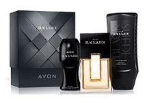 Avon Anew Black Suede EDT Gift Set consists of EDT spray 75ml, Hair and Body Wash 250ml and Anti-Perspirant Roll-on Deodorant 50ml - 75ml – Musk, Amber woodsy fragrance – GIFT BOXED by Avon