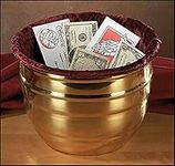 Christian Brands Faithful Gifts Large Offering Pot with Velvet Bag for Sunday Collections