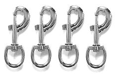 3Keys™ Swivel Snap Hooks, Metal Heavy Duty Eye Clasp Multipurpose- Best for Spring Pet Buckle, Key Chain for Linking Dog Leash Collar, DIY Project (Pack of 30)