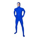 Unisex Adult Full Body Suit Spandex Stretch Zentai Suit Cosplay Halloween Costume Unitard Body Suits, Blue, Medium