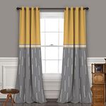 Sparrow World Velvet Printed Curtains for Living Room Long Light Blocking Velvet Curtain Panels Drapes for Bedroom/Sliding Glass, (Door 7 Feet (Pack of 2), Mustured)