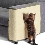 Navaris Cat Scratch Mat Sofa Shield - Natural Sisal Furniture Protector Scratching Pad for Cats - Scratch Carpet for Couch, Sofa, Chair - Left