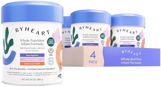 ByHeart Infant Formula Powder for Infants 0-12 Months, Made With Organic Whole Milk, Clean Label Project Certified, Closest-to-Breast Milk Baby Formula Patented Protein Blend, 24 Ounce (Pack of 4)