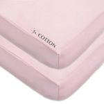 American Baby Company 2 Pack 100% Cotton Value Jersey Knit Fitted Crib Sheet for Standard Crib and Toddler Mattresses, Pink, for Girls