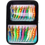 RoseFlower Fishing Lure Set Mixed Universal Artificial Topwater Fish Lure Soft Baits Kits Including Spinning Lure, Plastic Worm, hooks, Swivels and Storage Box - Freshwater Saltwater Fishing Equipment