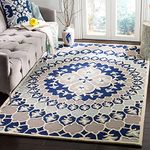 Carpet Campus Rugs USA Persian Modern Interior Expression Carpets for Home Living Room (5 x 8 Feet, Navy Blue)