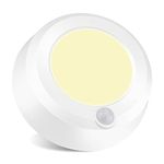 BIGMONAT Ceiling Light with Motion Sensor, Battery Operated Led Shower Light, Wireless Overhead Lighting for Hall Corridor Corner Stairs Closet Pantry Laundry Room, 300 LMS