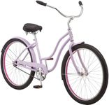 Schwinn Mikko Beach Cruiser Bike for Adult, Single Speed, Coaster Brake, 26-Inch Wheels, 17-Inch Steel Frame, Full Front & Rear Fenders, Classic Handlebar, Purple