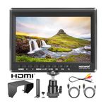 Neewer F100 7inch Camera Field Monitor HD Video Assist IPS 1280x800 HDMI Input 1080p with Sunshade and Ball Head for DSLR Cameras, Handheld Stabilizer, Film Video Making Rig (Battery Not Included)