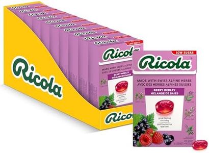 Ricola Berry Medley Cough Suppressant Throat Drops, 18 Count Box (Pack of 10)