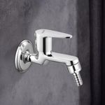 Ruhe® Liva Brass Faucet/Tap | Nozzle Bib Cock Faucet/Tap | with Chrome Finish | for Washing Machine and Garden Pipes