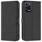 Verco Wallet Case for ZTE Axon 30 Ultra Book Cover with Magnetic Closure compatible with ZTE Axon 30 Ultra Flip Case with Card Slots Faux Leather - Black