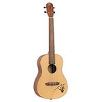 Ortega Guitars Baritone Ukulele Acoustic – Bonfire Series – Spruce, Sapele, Natural (RU5-BA)