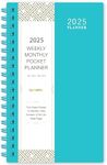 2025 Pocket Calendar/Planner - Weekly & Monthly Pocket Planner for Purse, Jan. 2025 - Dec. 2025, 6.8" x 4.1", Strong Twin - Wire Binding, Plastic Cover