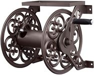 Liberty Garden No.708 Wall Mount Steel Decorative Hose Reel, Bronze