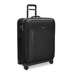 Briggs & Riley 74cm Large Expandable Spinner - Checked Luggage for Travel, Suitcases with Wheels, Softside Rolling Bag for Men & Women - ZDX Collection, Black