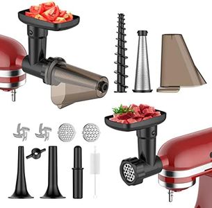 GVODE Fruit and Vegetable Attachment Strainer Set with Meat Grinder for Kitchenaid, Fruits Jucier Vegetables Strainer Attachement, For Kitchenaid Mixer Attachments(Black)