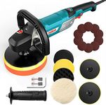 ENEACRO Car Polisher, Rotary Buffer Polisher Waxer, 12 Amp 6-inch/7-inch Variable Speed 1000-3500RPM, Detachable Handle Perfect for Boat, Car Polishing and Home Appliance (12AMP)