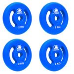 KAKSS NEOPHRANE COATED WEIGHT PLATES 2kg X 4pc(30-MM CENTER HOLE) (2) ( PROUDLY MADE IN INDIA)