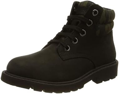 Geox Garçon J Shaylax Boy B Bottines, Black/Mimetic, 37 EU