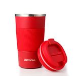 GEMFUL Travel Coffee Mug Insulated Cup with Lid for Home Office Outdoor Works Great for Ice Drinks and Hot Drinks 510ml