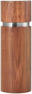 AdHoc Profi Pepper or Salt Mill - Seasoning Mill with Ceramic Grinding Mechanism - Salt & Pepper Grinder with Adjustable Settings - Stainless Steel & Wood