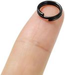 30pcs Manganese Steel Key Rings Split Rings, Small Keyrings, Jump Rings for Necklaces, Keys, Jewelry Attachment (Black)