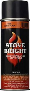 Stove Bright Fireplace Satin Black Paint - High Temp Satin Black Spray Paint, Withstands up to 1200° F, Quick Drying, Retains Color, Easy Application