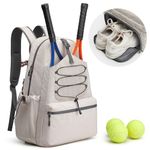 G4Free Tennis Bag, Tennis Backpack for Women Men, Large Pickleball Bag, Holds 4 Rackets with Shoe Compartment