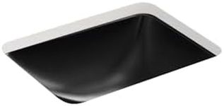 KOHLER K-20000-7 Caxton Rectangle 20-5/16 in. x 15-3/4 in. Undermount Bathroom Sink, Black