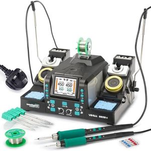 YIHUA 982D-II 2-in-1 Precision Soldering Station Kit with C210 & C245 Precision Soldering Iron, Auto Calibration, Adaptive Display PID Temp. Control, Rapid Heating (UK Plug)