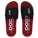 DOCTOR EXTRA SOFT Women's Orthopaedic and Diabetic Adjustable Strap Comfort Fitting Dr Flipflops and House Slippers for Women€™s and Girl€™s Slides OR-D-17-WOMEN-CUP-MAROON-4UK