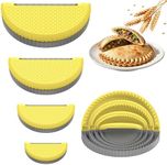 Tortilla Sealer Crimper Press - 4pcs Quesadilla Maker for 10"+8"+6"+4" Flour Tortillas |Make Sealed Taco,Quesadilla,Empanada,Burrito,Dumpling,Sandwich,BPA-Free Dishwasher Safe (Grey Yellow)