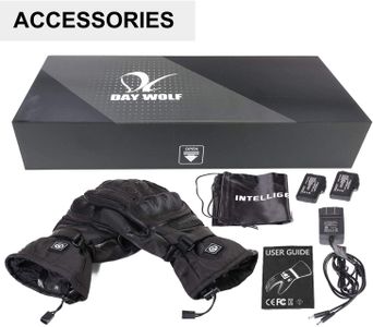 Day Wolf Heated Motorcycle Gloves – Waterproof, Rechargeable Battery