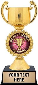 Worlds Greatest Grandma Trophy, 7 1/4" Gold World's Greatest Grandma Award 1 Pack Prime