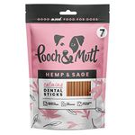 Pooch & Mutt - Calming Dog Dental Sticks, Hemp and Sage Flavour Dog Dental Chew, 1 pack of 7 sticks