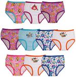 Disney Girls' Big Princess Panty Multipacks with Favorites Cinderella, Belle, Ariel and More in Sizes 2/3t, 4t, 4, 6, 8, 10-Pack 100% Combed Cotton, 4 Years