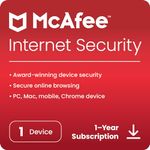 McAfee Internet Security for Windows - 1 User, 1 Year (Email Delivery in 2 Hours - No CD)