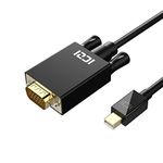 Mini DP to VGA, ICZI Mini DisplayPort(Thunderbolt) to VGA Adapter Cable(6ft/1.8m), Male to Male, 1080P Supported, Gold-Plated, for MacBook, Surface Pro & Surface 3, Chromebook Pixel, and other Laptops