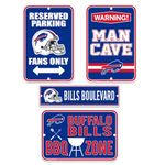 Buffalo Bills Signs - 4 Pack Fan Set